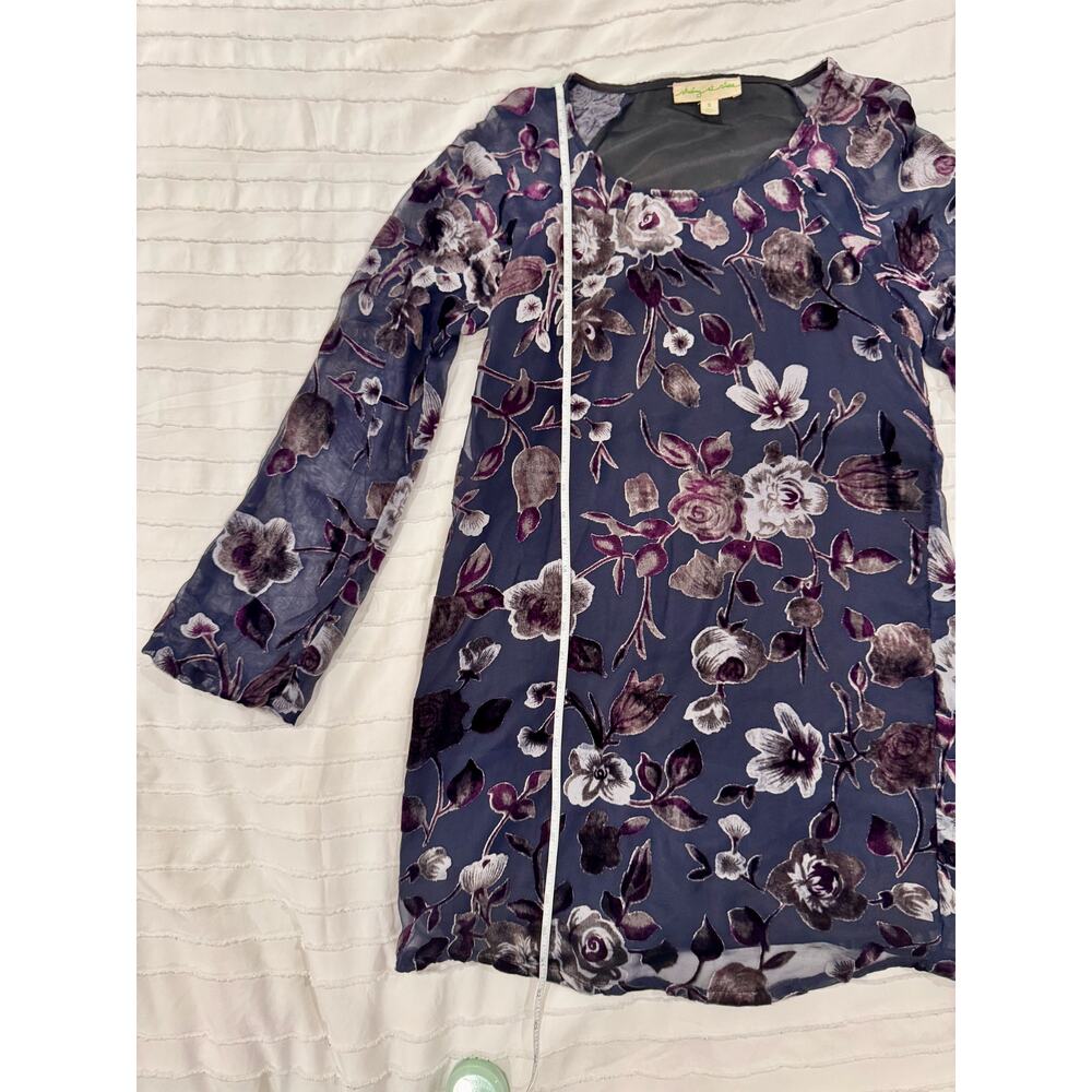 UO Burnout Velvet Floral Dress Women’s Small Whimsigoth Witchy Fairy Bell Sleeve - Picture 8 of 16